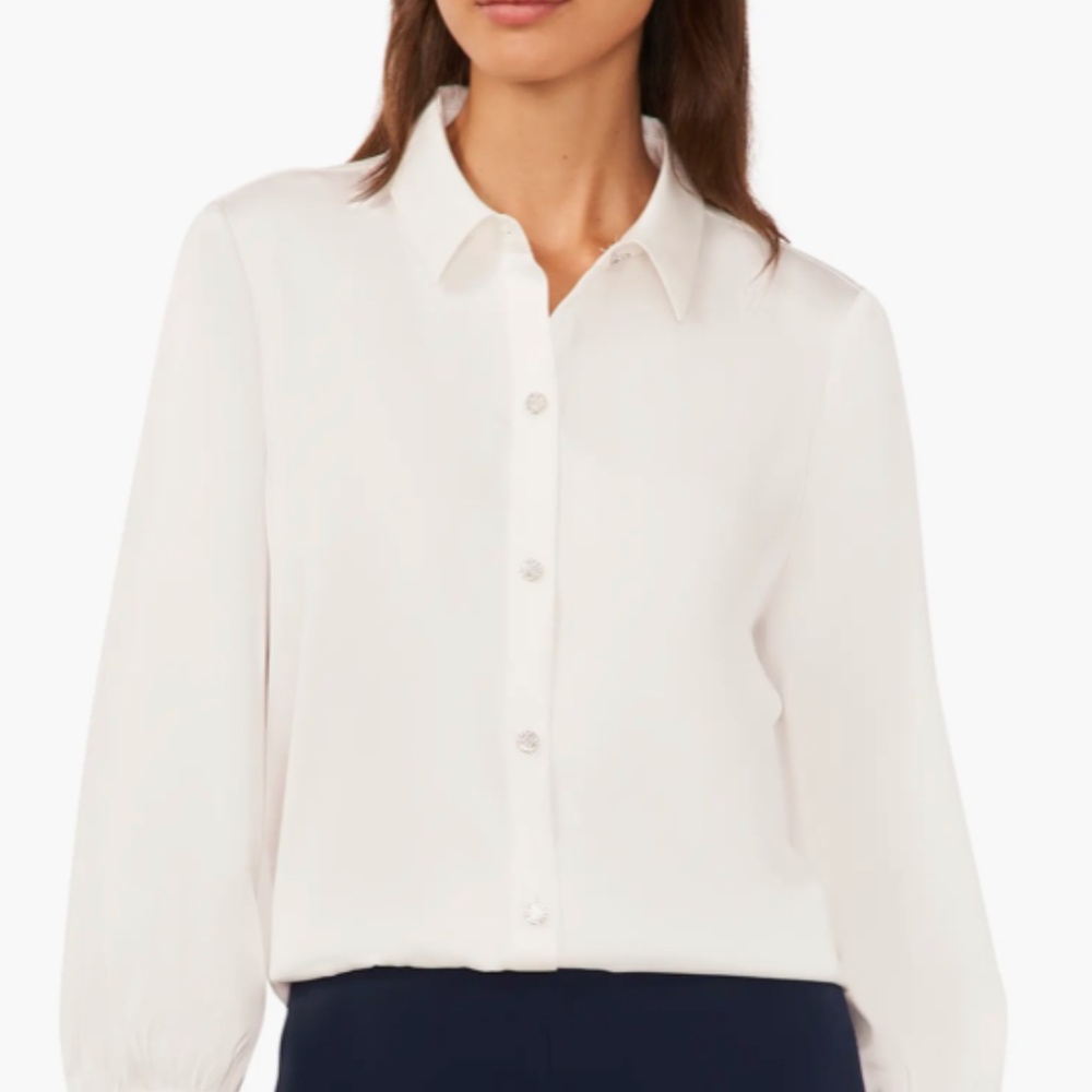 Halogen Classic White Button-up Shirt